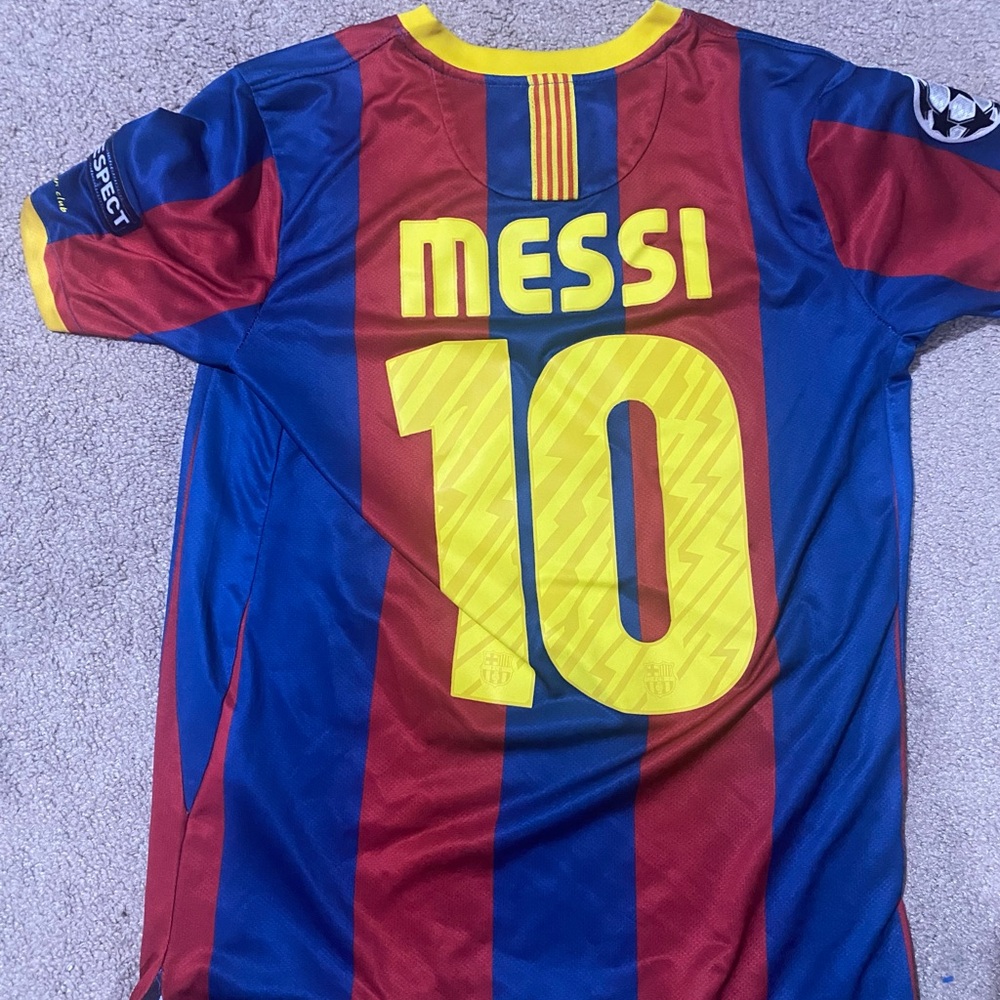 Messi Number 10 Barcelona Jersey Champions League